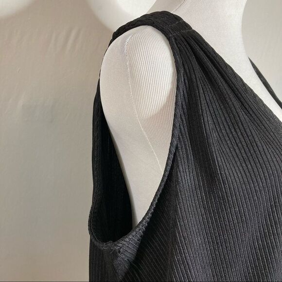 Free People Black No Excuses Draping Crop Top Tank Medium New NWT Tie Back - Picture 5 of 9